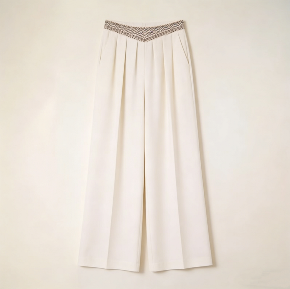 【YUNANEAT】New Chinese style hand-grabbed vinegar acid drape high-waist slimming, concealing flesh and making one look taller casual wide-leg pants